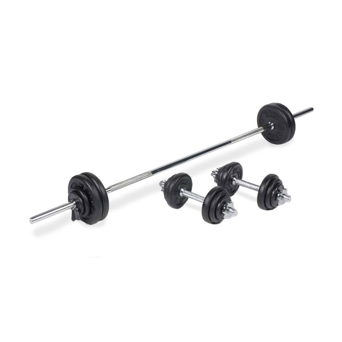 Weight Dumbbell Barbell Fitness Set 50kg Cast Iron Spinlock Gym Weights 