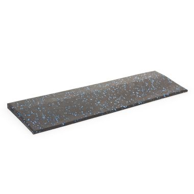 image of Body Power 15mm Floor Tile Ramp Edge x1 - Black with Blue Speckle