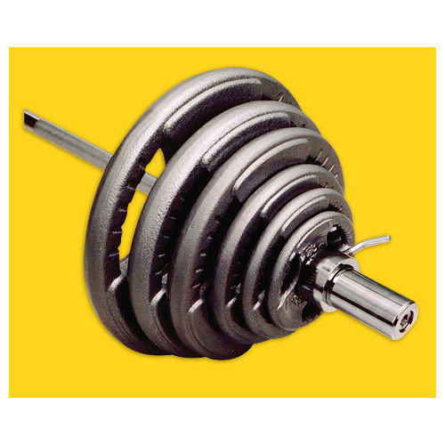 Plaque De Poids Olympic 10Lb Gold's Gym - Fonte Grise Easy Grip Trou 2 Pouces