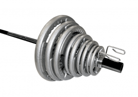 Body Power 140Kg Cast Iron TRI-GRIP Olympic Weight Set (Black 7Ft Bar)