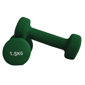 Neoprene Coated Dumbbells 1.5kg Green 