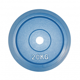 Body Power 20Kg Rubber Edged BUMPER Olympic Discs - Blue (x2)