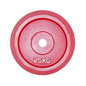 Body Power 25Kg Rubber Edged BUMPER Olympic Discs - Red (x2)
