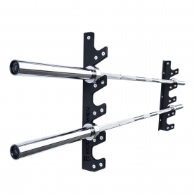 Body Power Wall Mounted Barbell Rack - Stores 5 Bars