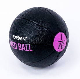 Jordan Fitness 1kg Medicine Ball - Black/Pink