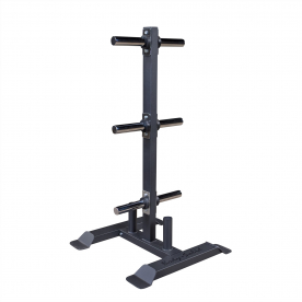 Body-Solid Full Commercial Bumper/Olympic Weight Tree with Bar Holder