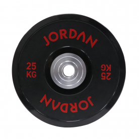 JORDAN 25kg Urethane Competition Plate - Black with Red text (x1)