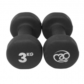 Fitness-MAD 3kg Neo Dumbbells Pair - Black