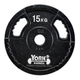 York 15Kg G2 Cast Iron Olympic Plate (x1)