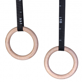 Wooden 28mm Olympic Gym Rings (Set) 