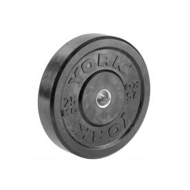 25Kg Solid Rubber Black Bumper Plate % 