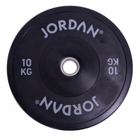 Jordan Fitness 10Kg HG Black Rubber Bumper Plate (x1)