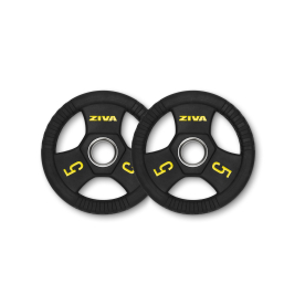 Ziva 5Kg Performance Rubber Grip Olympic Disc (x2)