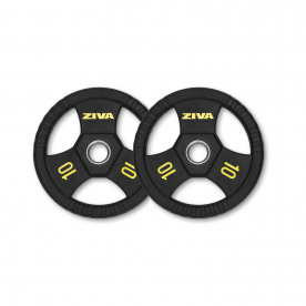 Ziva 10Kg Performance Rubber Grip Olympic Disc (x2)