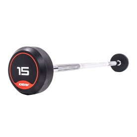 JORDAN 15kg Classic Rubber Barbell with Straight Bar