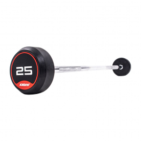 Jordan Fitness 25kg Classic Rubber Barbell with Straight Bar