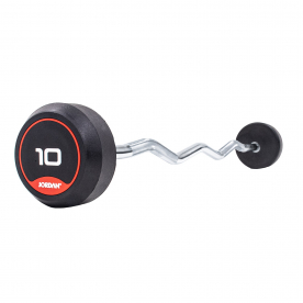 JORDAN 10kg Classic Rubber Barbell with Curl Bar
