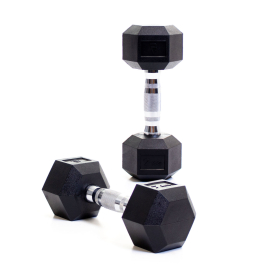 Body Power 7Kg Rubber Hex Dumbbells (x2)