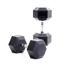 Body Power 30Kg Rubber Hex Dumbbells (x2)