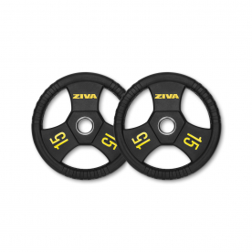 Ziva 15Kg Performance Rubber Grip Olympic Disc (x2)