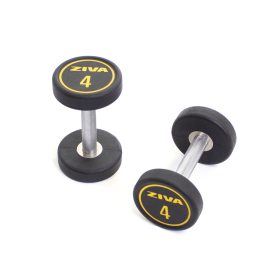 Ziva 4kg Performance Rubber Dumbbells (x2)