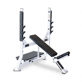 Hammer Strength Full Commercial Olympic Incline Bench (White & Black) - Northampton Ex-Display Product