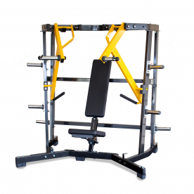 Hammer Strength Full Commercial Iso-Lateral Wide Chest - Northampton Ex-Display Model (Black & Yellow)