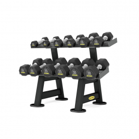 Ziva Performance 2-Tier 6 Pair Hexagon Dumbbell Rack - Northampton Ex-Display Model (Click and Collect Only)