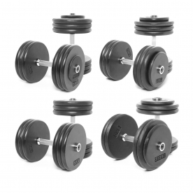 Body Power 27.5-35kg Pro-style Dumbbells Weight Set B (4 Pairs)