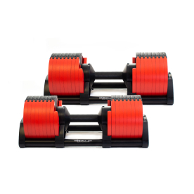 NÜOBELL 2-32Kg Dumbbells (x2) - Red / Black