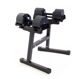 NÜOBELL 2-32Kg Dumbbells (x2) - Black Out with Dumbbell Stand