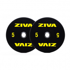 Ziva 5Kg Performance Rubber Bumper Olympic Plate (x2)