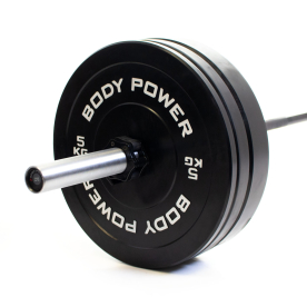 Body Power 90Kg Solid Rubber Olympic Weight Set