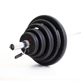 Body Power 115kg Rubber Tri-Grip Olympic Weight Set