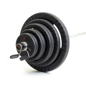 Body Power 120kg Rubber Tri-Grip Olympic Weight Set