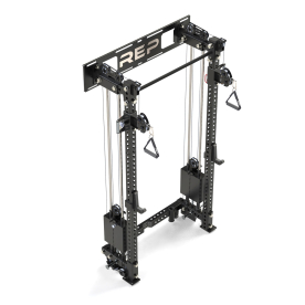 REP PR-5000 Wall Mounted Rack with Athena Selectorised Dual Side-Mounted Functional Trainer