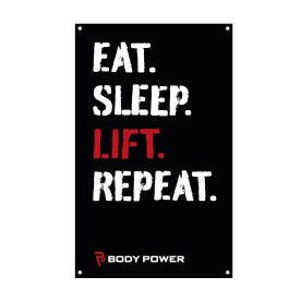 Body Power Eat, Sleep, Lift, Repeat Gym Flag