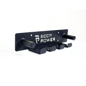 Body Power Wall Mounted Multi-Purpose Storage Rack with Barbell Storage