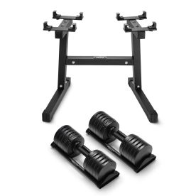 NÜOBELL S® Adjustable Dumbbells with Dumbbell Stand and Adapters