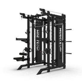MuscleSquad Phase 3 Cable Squat Rack with Smith Machine