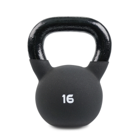 Body Power 16kg Neoprene Covered Kettlebell (Black)