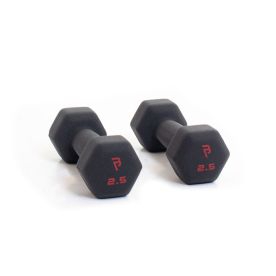 Body Power 2.5kg Neoprene Hex Dumbbells (x2)