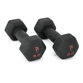 Body Power 3Kg Neoprene Hex Dumbbells (x2)