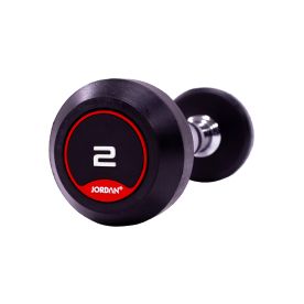 JORDAN 2kg Classic Rubber Dumbbells (x2)