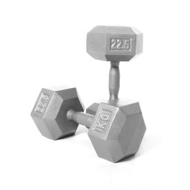 Body Power 22.5kg Hex Dumbbells (x2)
