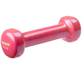 York 0.5Kg Vinyl Dipped Dumbbell (Fitbell) Pink (x1)