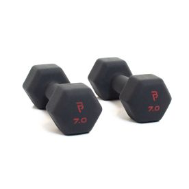 Body Power 7Kg Neoprene Hex Dumbbells (x2)