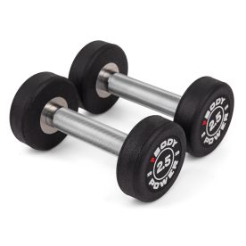 Body Power 2.5kg Pro Round Rubber Dumbbells (x2)