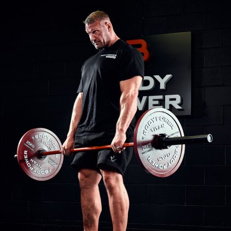 Body Power 7' Prestige Plus Olympic Bar - Red Edition (28mm Grip)