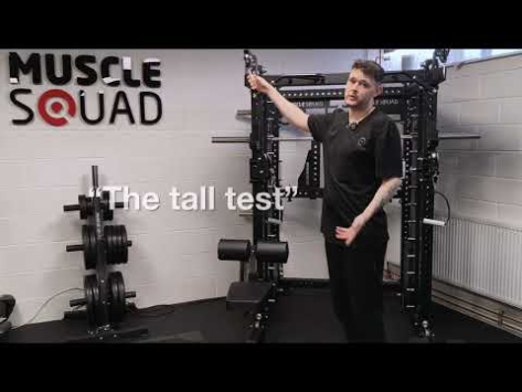 MuscleSquad Phase 3 Short Cable Squat Rack with Smith Machine